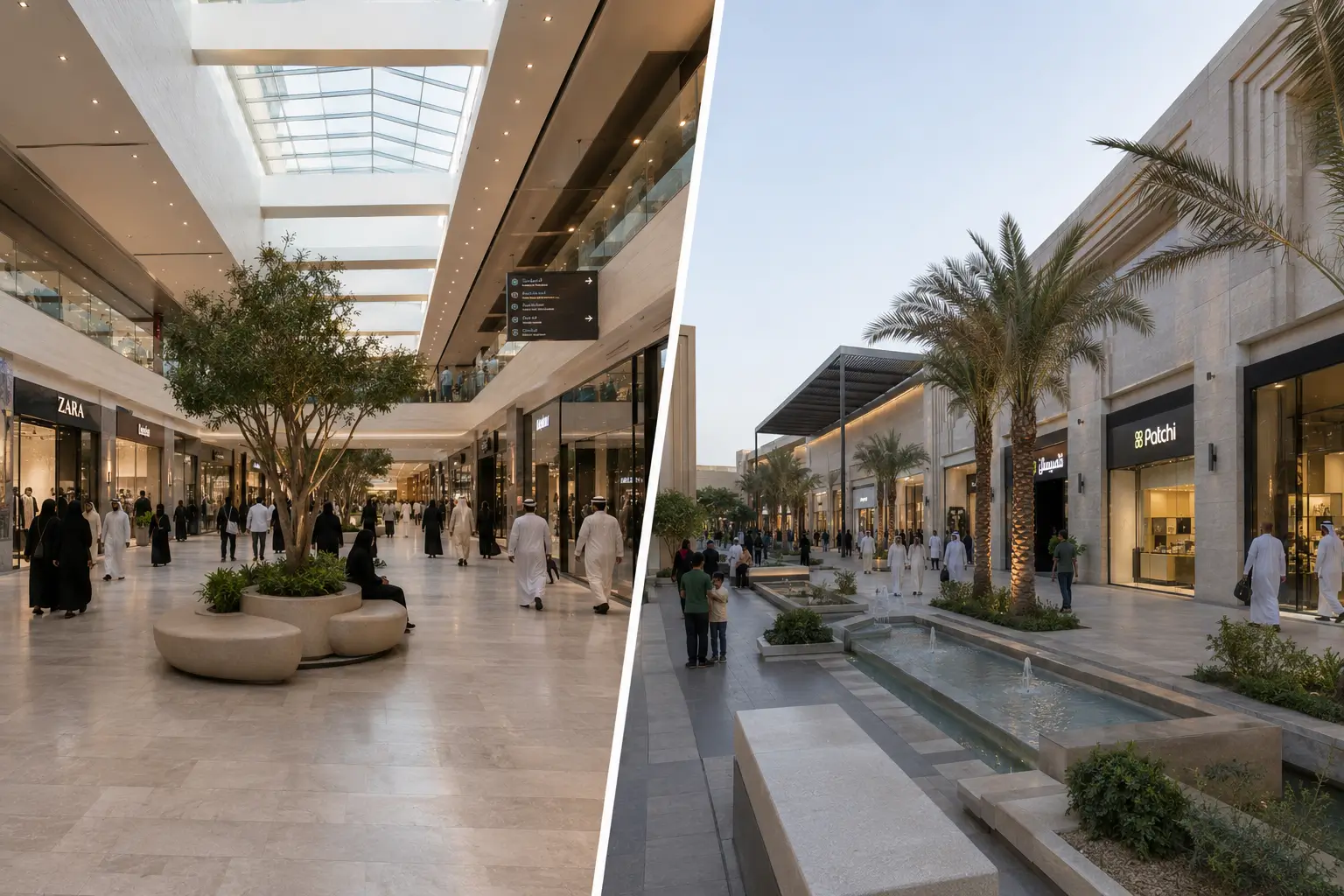 Shopping center interior design