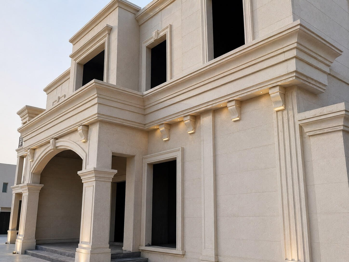 تركيب كرانيش GRC - بعد